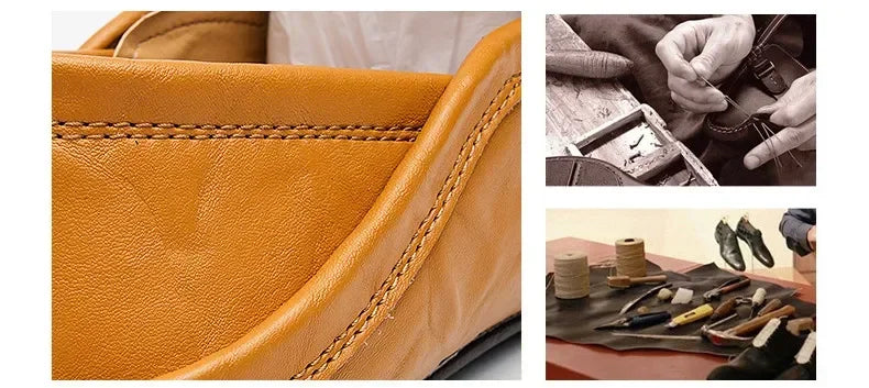 Men Shoes Casual Leather Mens Loafers Moccasins Designer Slip on Boat Shoes High Quality Chaussure Homme