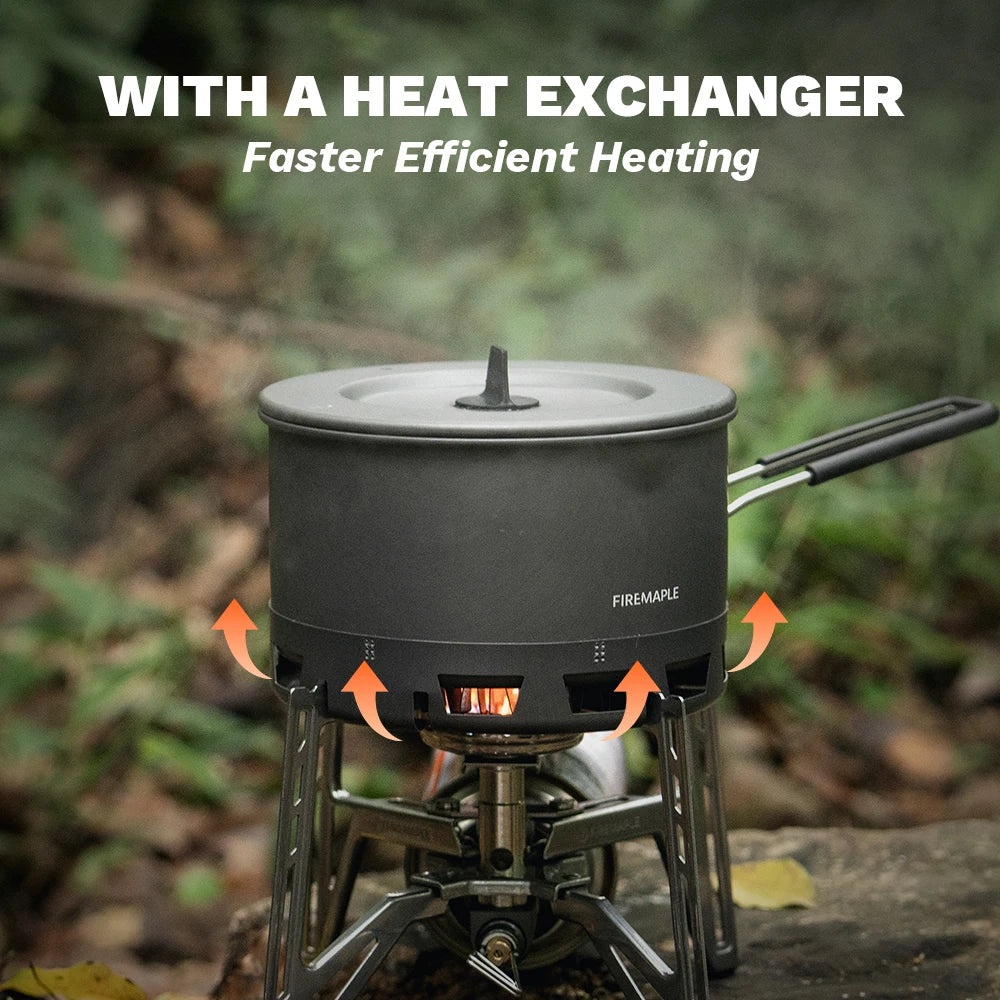 Fire-Maple Petrel Ramen Pot Ultralight Heat Exchanger Lightweight Portable Pot for Hiking Travel Camping Backpacking