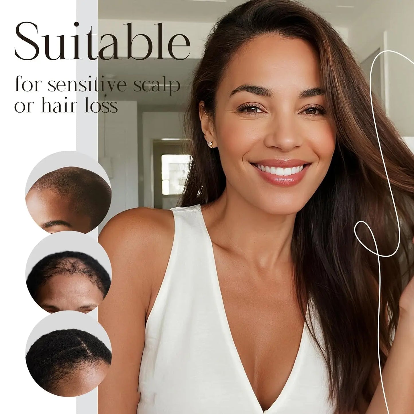 Wig Grip Cap with Silicone Strip Non Slip, 2-in-1 Soft Wig Caps to Hold Wig in Place, Brown Black Beige,Female Headband Wig Cap