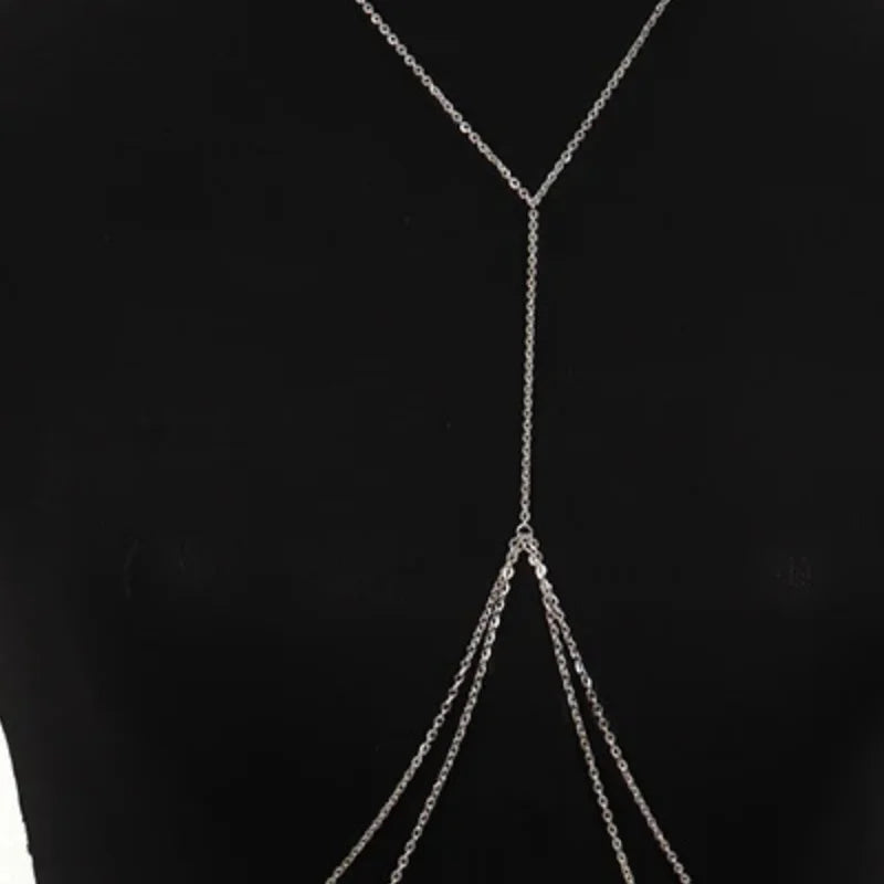 Sexy Chest Chain Bikini Female Body Belly Chains for Women Cross Waist Chains