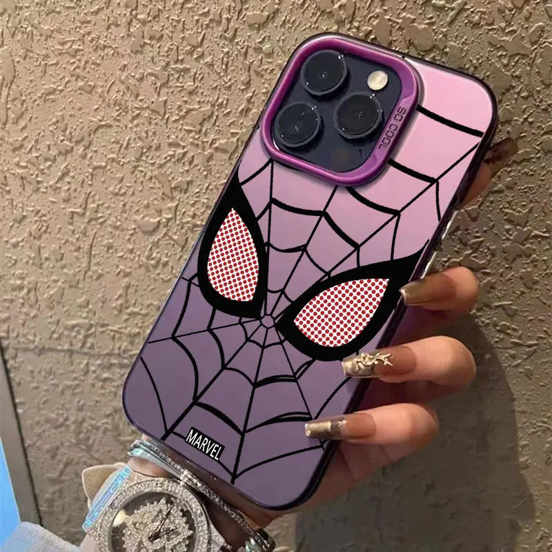 Fashion MarvelS Spider-manS Eye Phone Case For iPhone 17 17e 16e 16 15 14 13 12 11 mini Pro Max X Air Plus Anti Fall Matte Cover