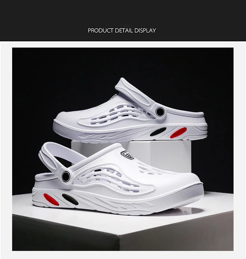 Large Size 36-49 Trend Summer Sandals For Men White Comfortable EVA Casual Clogs Man Lightweight Anti-slip Men's Beach Slippers