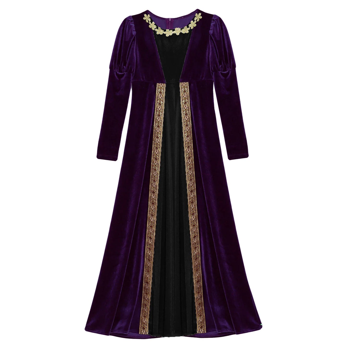 Children Girls Halloween Medieval Renaissance Vampire Cosplay Costume Ancient Roman Princess Dress Long Sleeve Retro Velvet Gown