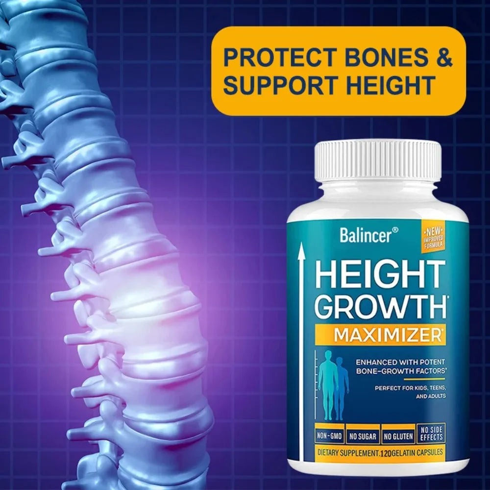 Natural Height Growth Maximizer for Kids, Teens and Adults - Promotes Bone Growth, Helps Natural Height Growth
