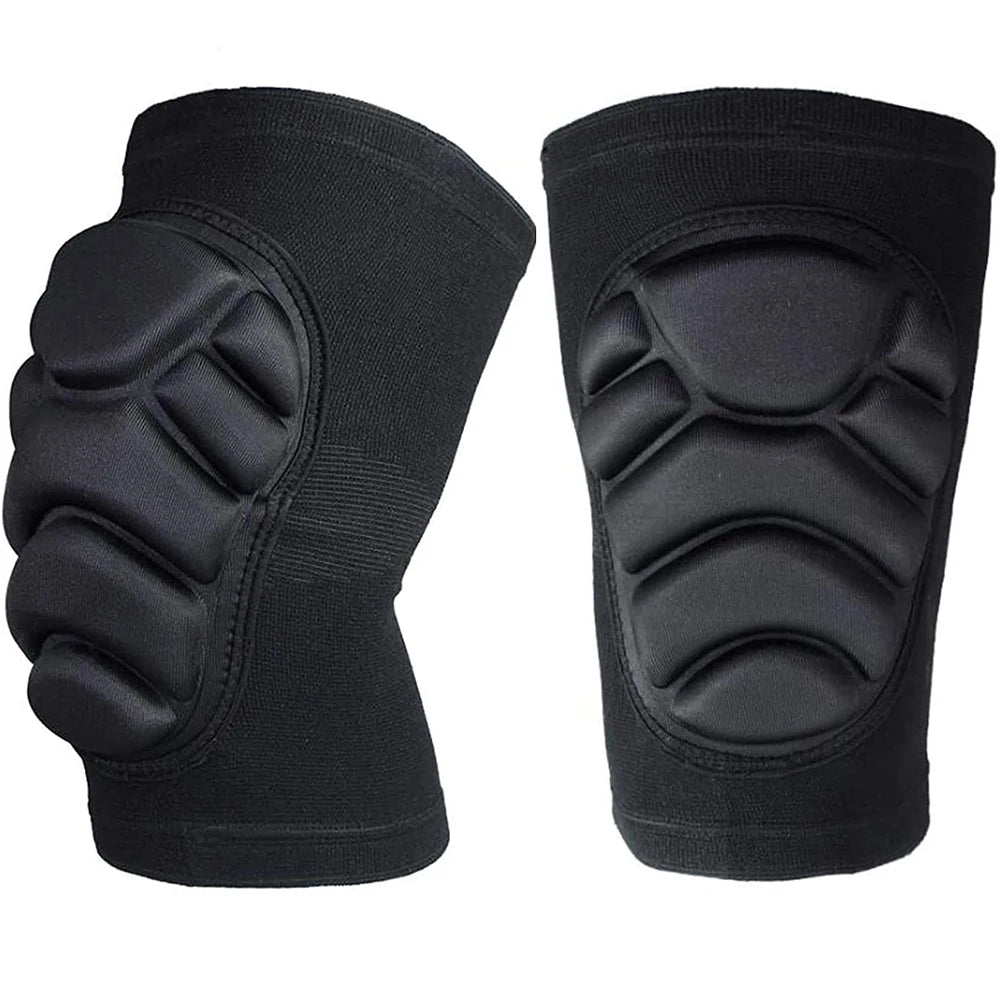 1Pair Knee Elbow Pads,Thick Sponge Collisioned Kneepads for Sports,Protective Knee Support Sleeve for Basketball Running Cycling