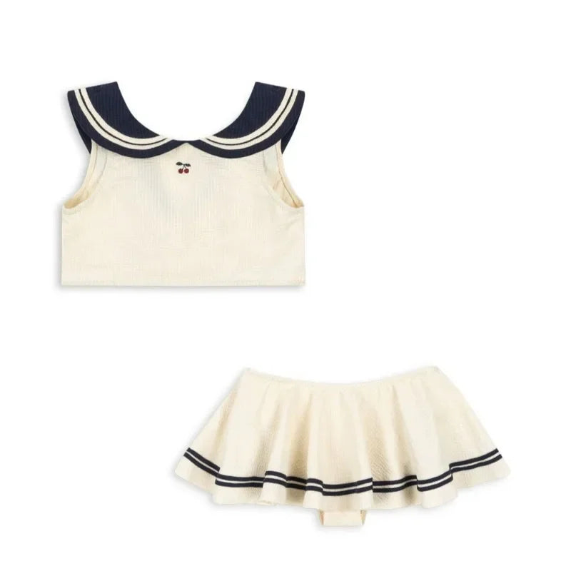 Kids Swimwear for Girls KS Brand New Summer Baby Swimsuit Cute Cherry Kids Outfit Set Holiday Beach Bikini Children Clothing