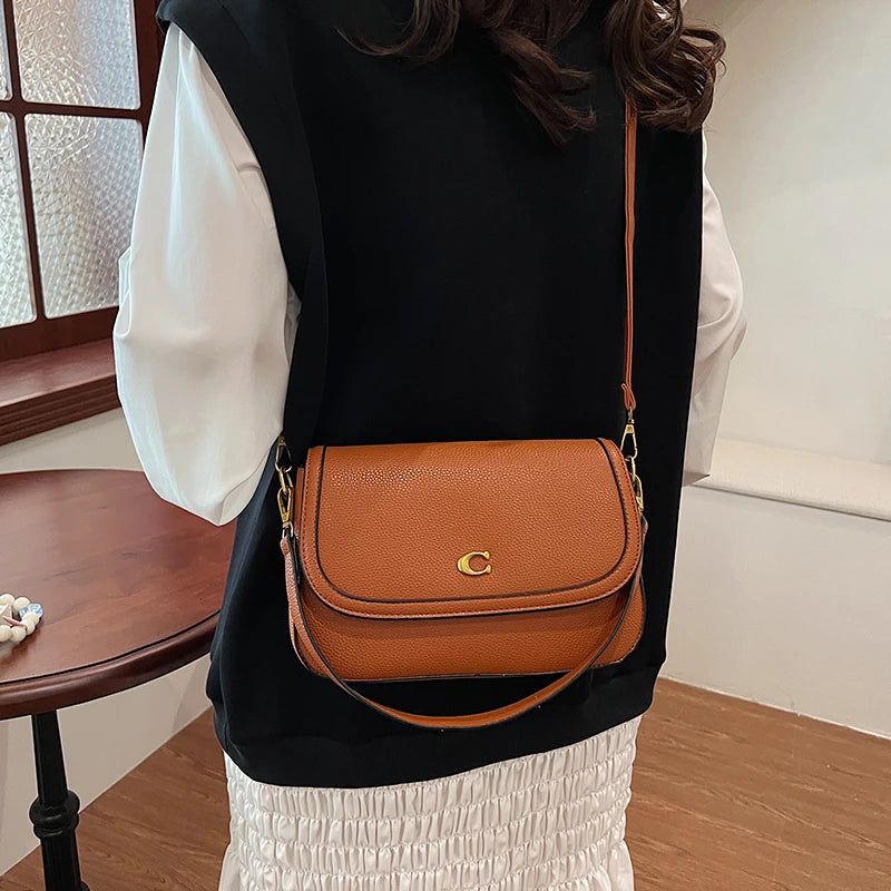 Elegant Women Luxury Leather Designer Fashion Shoulder Bag High End Tote Handbag For Fashionable Urban Daily Use