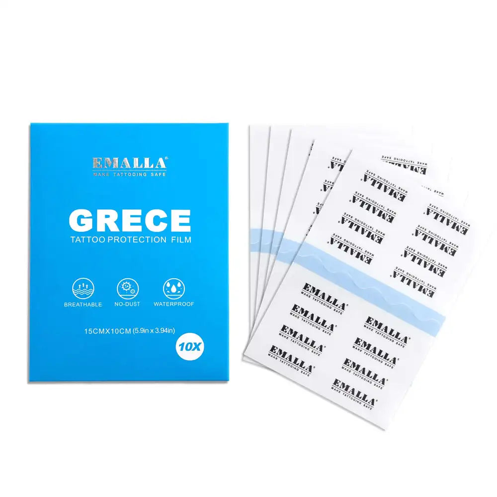 EMALLA GRECE Premium Tattoo Protection Film PU Tape for Aftercare Protective Skin Healing Tattoo Adhesive Bandages Repair