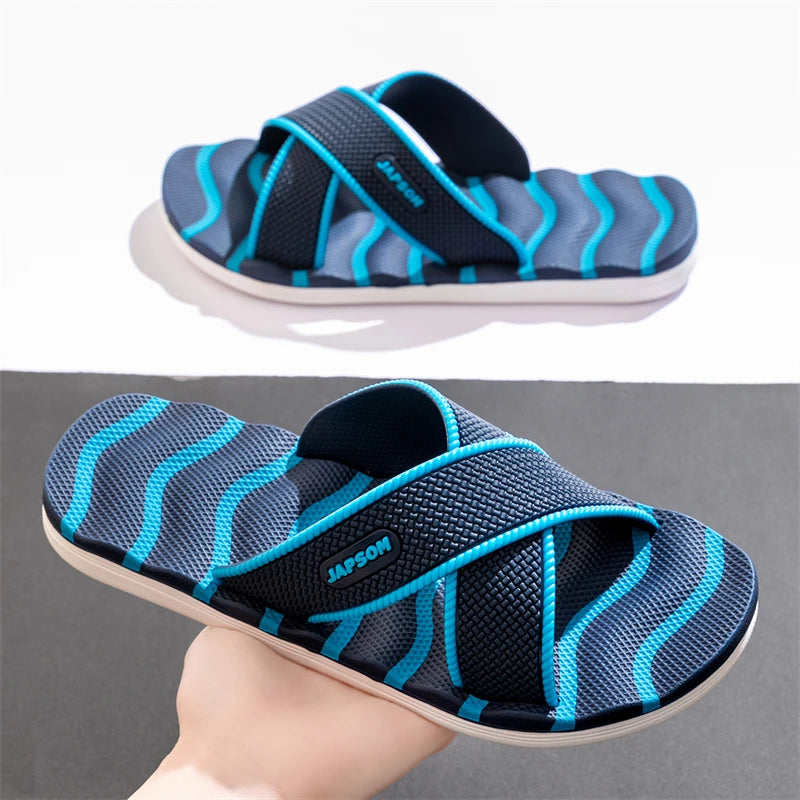Couple Style Men's and Women's New Summer Beach Shoes Lightweight Flip-Flops Non-Slip Large Size Slippers Thick-Soled Anti-Odor