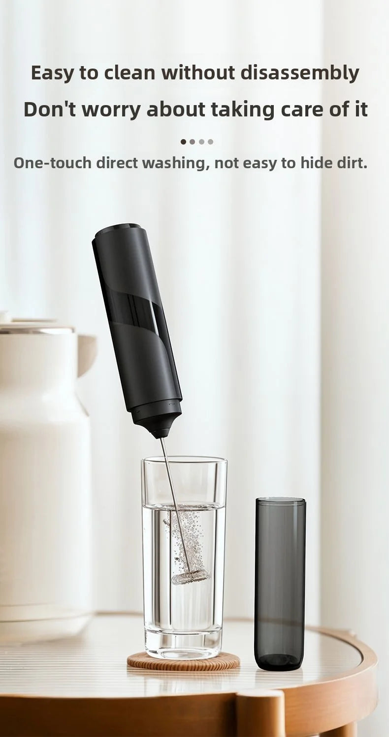 Handheld Electric Milk Coffee Mixer, High-Speed Cream Mixer, AA Battery Powered Latte and Cappuccino Kitchen Appliances