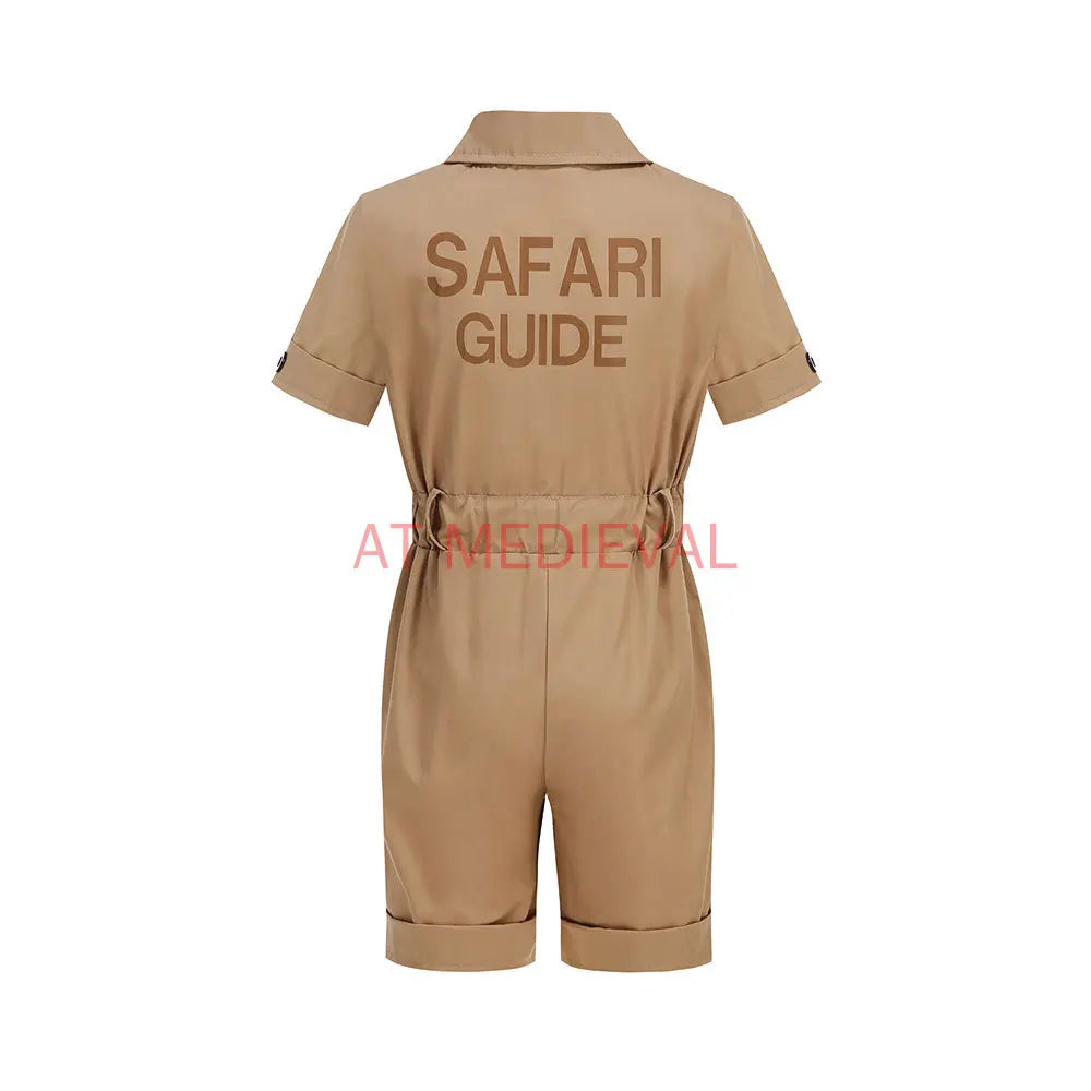 Halloween  African Wildlife Explorer Jumpsuit Dinosaur Animal Manager Jurassic Park Safari Performance Costume Safari Guide