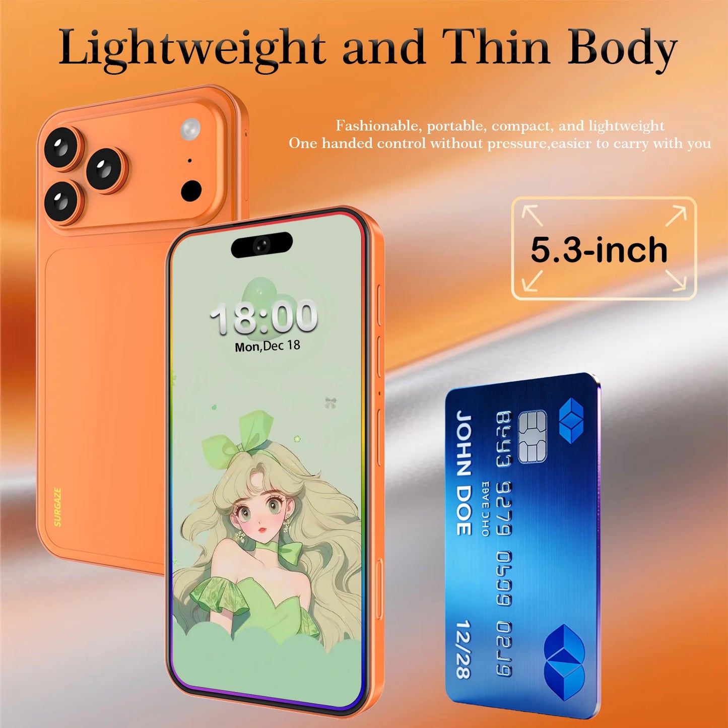 SURGAZE 2026 Global Version i17 Pro Max Smartphone 3200mAh Battery 5.3Inch Phone 5G Network Mobile Phone Arrival
