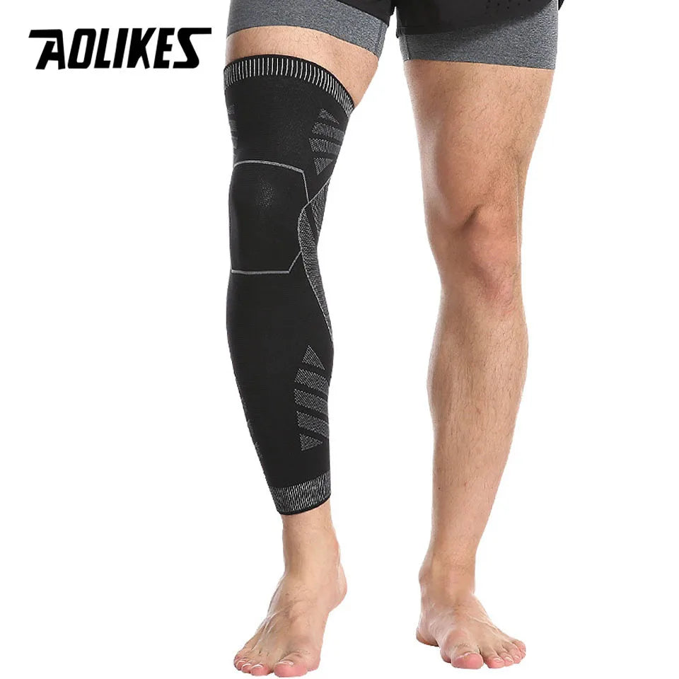 AOLIKES Long Leg Compression Sleeves,Full Leg Sleeve Long Knee Brace Knee Support Protect Basketball,Football, Knee Pain Relief