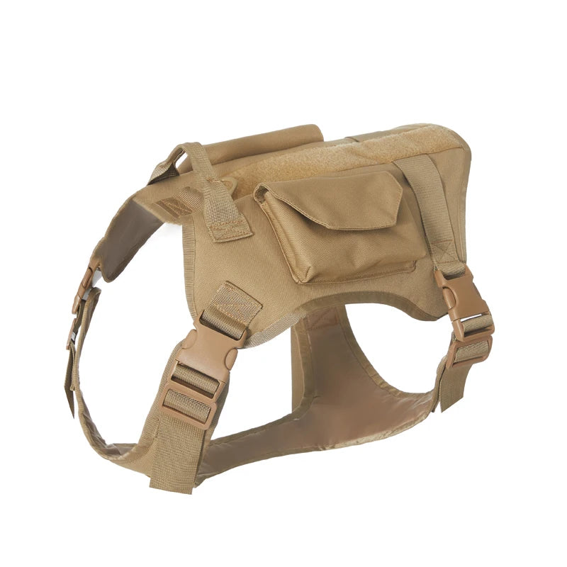 Tactical Dog Harness Adjustable Traning Dog Harness Leash Sets with Storage Bag for Large Dog Control Handle Cat Harness