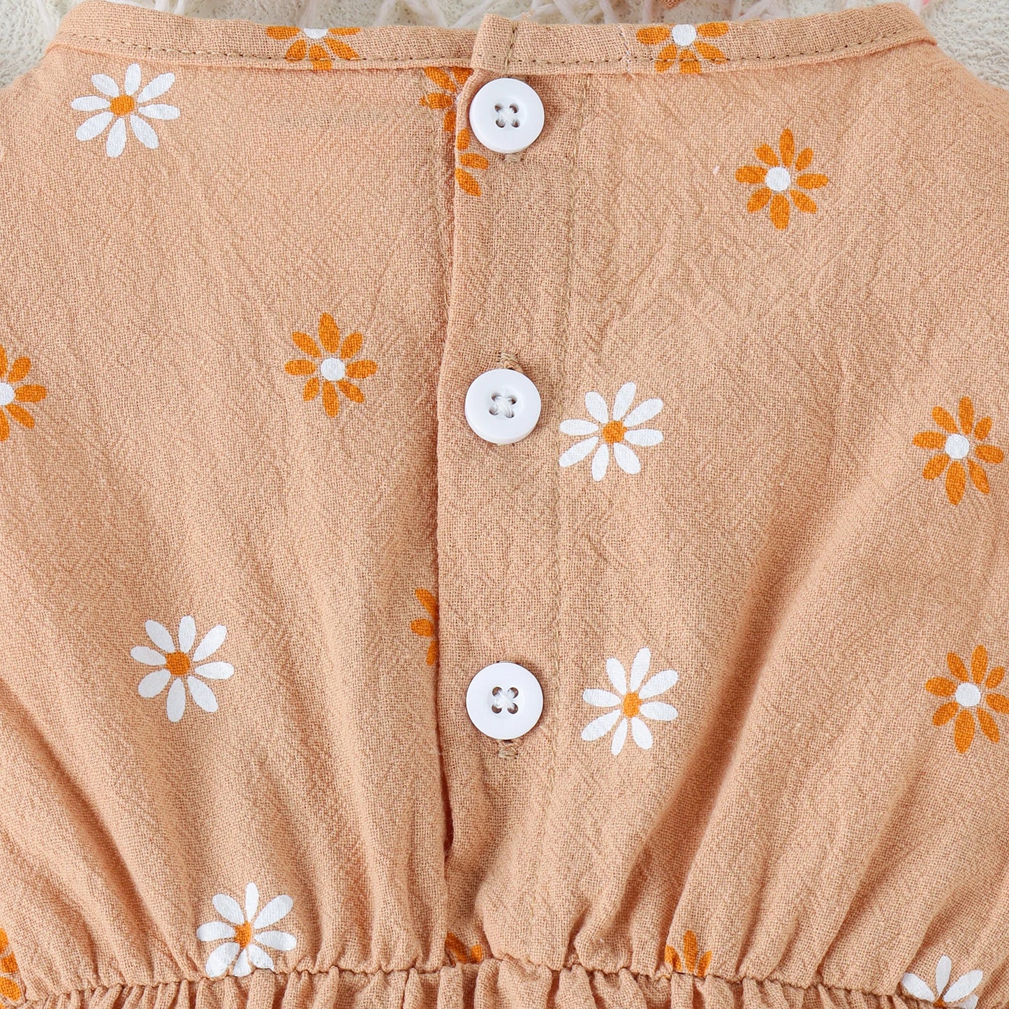 2PCS Summer 0-2 Years Old Comfortable Fashion Cute Baby Girl Multi-Color Printed Flower Jumpsuit + Bow Head Estimate