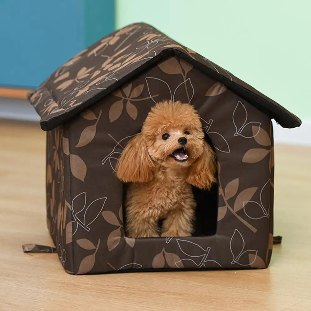 Winter Waterproof Cat House Bed Outdoor Warm Shelter Dog Kennel Foldable Pet Cabin Tent Insulated Supplies DropShipping