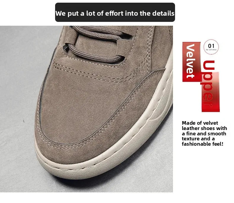 Men's High Top Sport Shoes Winter New Fashion Retro Outdoor Travel Matching Lace up Leather Surface Shoes Comfortable Casual Sne