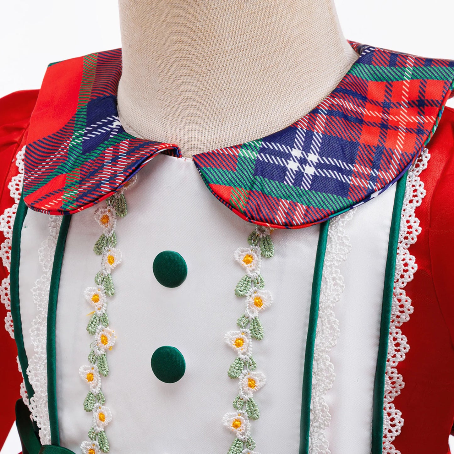 Long Sleeve Plaid Party Baby Dress for Girls Carnival Halloween Christmas Cosplay Costume Elegant Baby Prom 1st Birthday Dresses