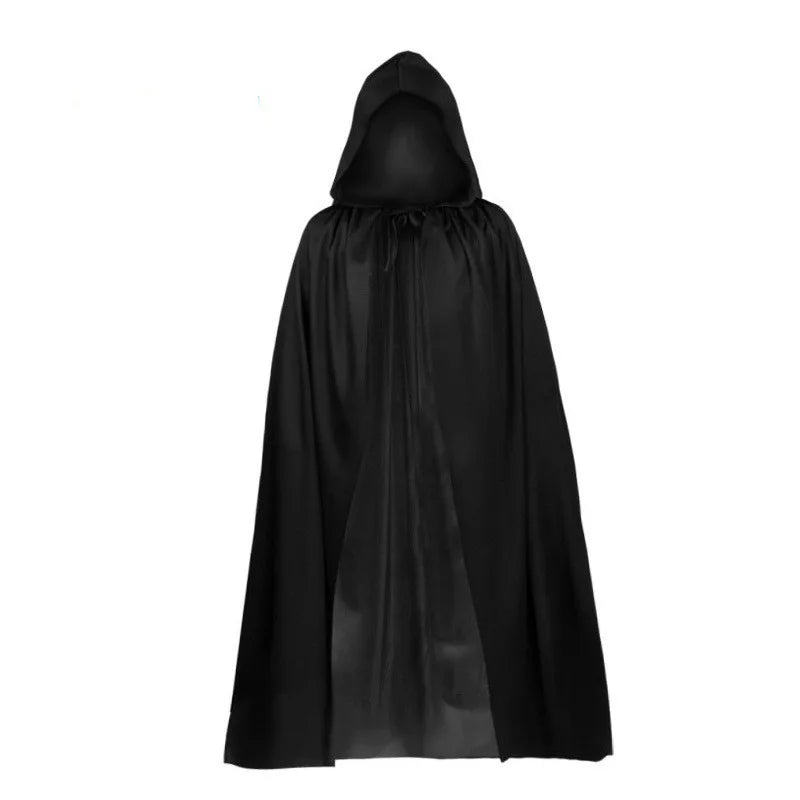 2026Halloween New Party Role Playing Children Adult Death Black Cloak Halloween Skull Ball Costume Prop Set Children Adult Gift