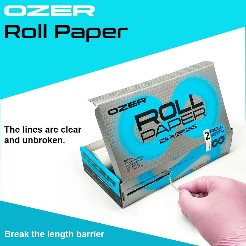 OZER Tattoo Transfer Paper Rolling Paper Thermal Copier Template Paper for Thermal Printer Tattoo Paper for Tattoo Supplies