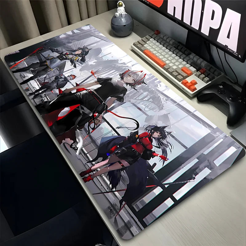 Anime Mouse Pad Gamer Computer Accessories Rubber Desk Mat Arknights XXL Playmat Gaming Office Deskmat Mousepad Large Pc Carpet