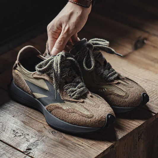 Maden Retro 70's Casual Sneakers for Men's Fall and Winter Thick Sole Sporty Jogging Breathable Casual Shoes