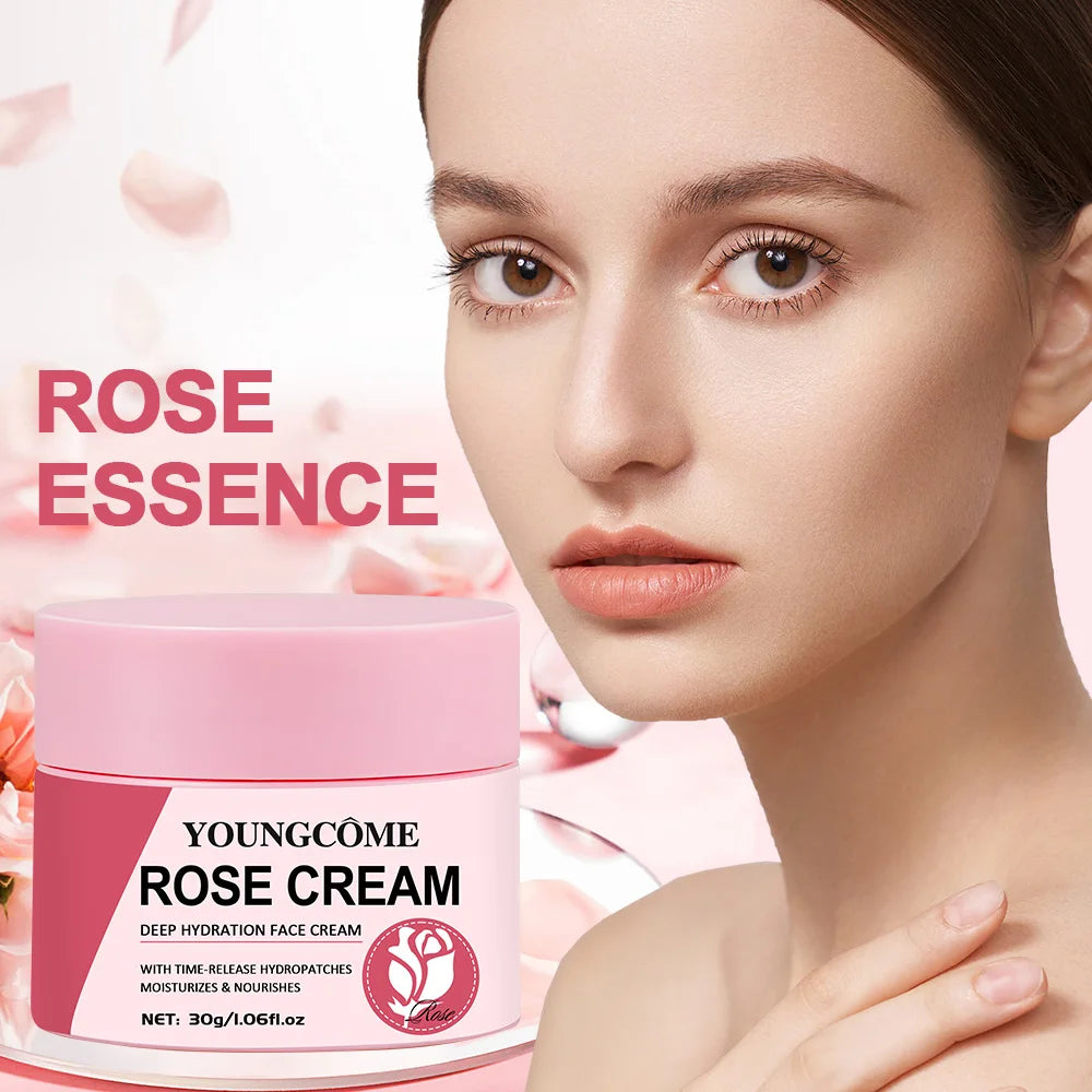 Rose Moisturizing Face Cream Long Lasting Moisturizing And Hydrating Firming Skin Smoothing Wrinkles Reducing The Look Of Aging