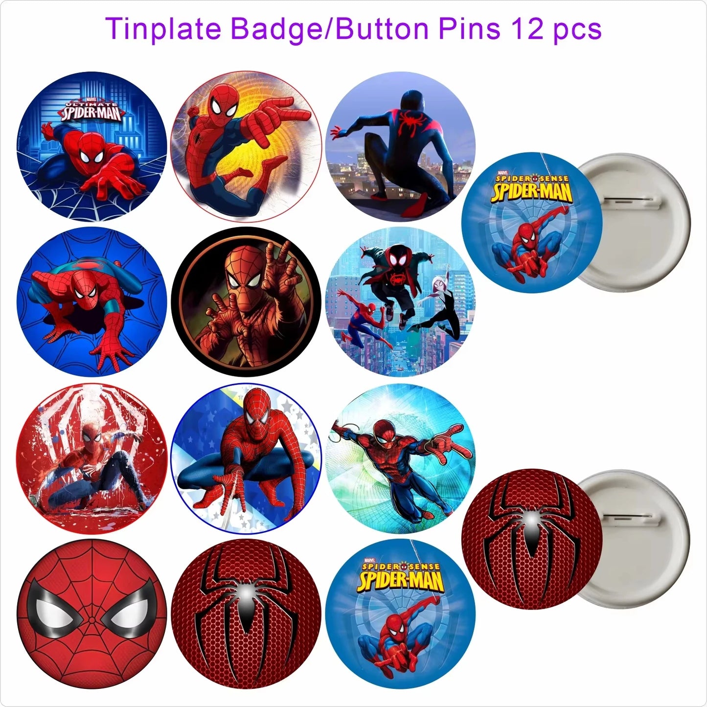 SpiderMan Birthday Party Decoration Party Supplies Set Tableware Tablecloth Cup Plate Balloon Cake Topper Party Supplies Gifts