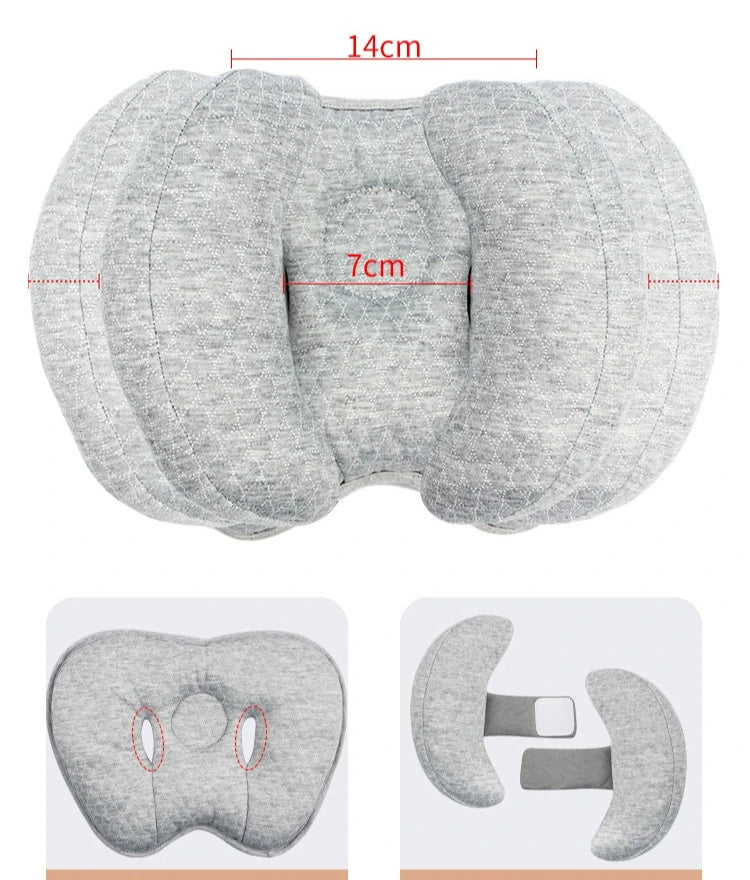 Infant Head Support Pillow for Car Seat Stroller Baby Neck Support Cushion with Adjustable Straps Child Head Rest Travel Pillow