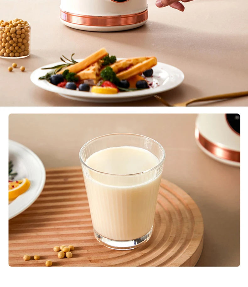 1500ml Multi-Function Electric Soy Milk Maker with Large Touchscreen Display, 10-Blade Mixer, Blender, and Nut Milk Maker