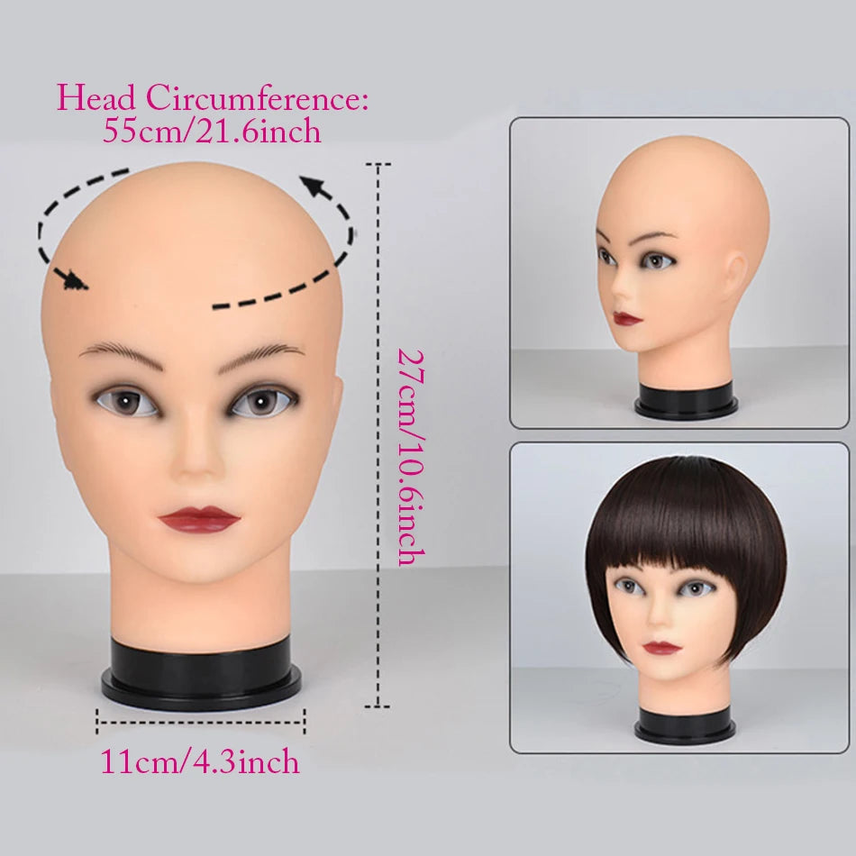 Mannequin Head Wig Stand With Adjustable Wig Tripod Stand Holder For Wigs Making Display cosmetology supplies hairdressing head