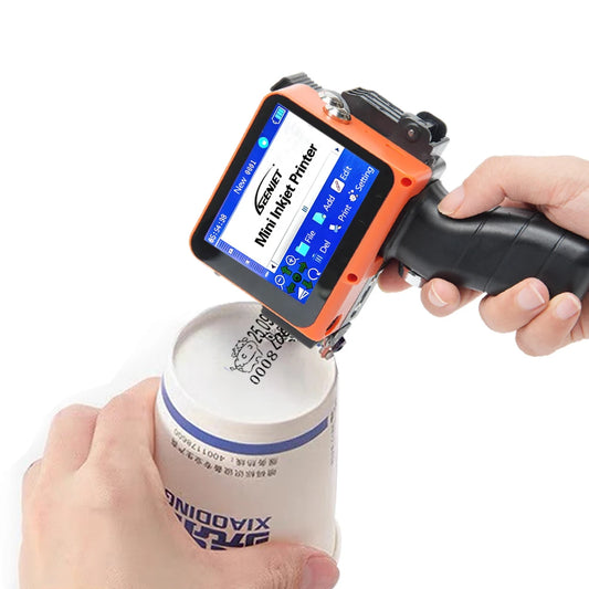 Mini Best Before Date Logo Code Printer Handheld Food Expiry Date Stamping Inkjet Machine QR Code Bottle Box