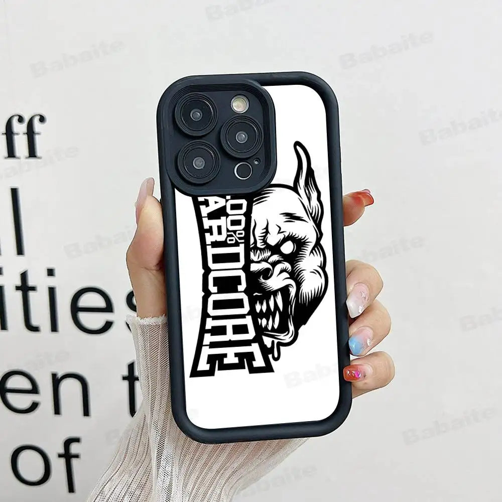 100 Hardcore Dog To The Bone Phone Case For IPhone 17 16 15 14 13 12 11 Pro Max Mini Plus Soft TPU Back Cover