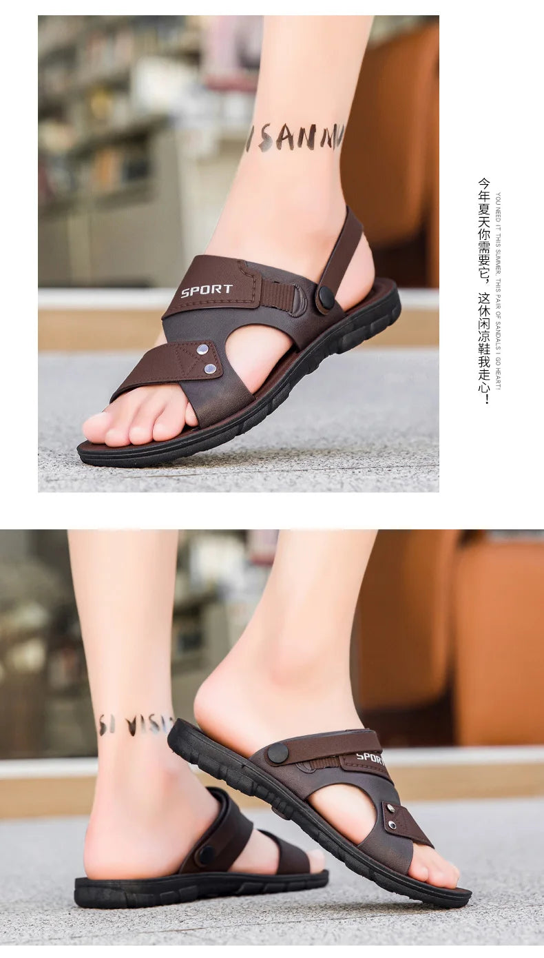 Trend Men's Sandals Casual Beach Shoes Male Classic Summer Sandals Men Slippers Slip On Sandals For Men Slippers