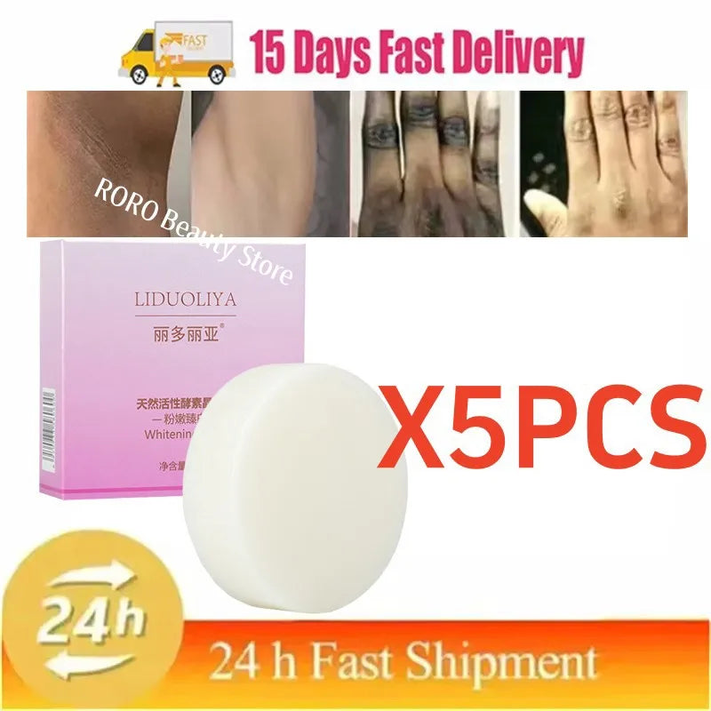 Body Whitening Soap Underarm Knee Bleaching Soap Chicken Skin Removal Dark Spot Removal Dead Skin Moisturize Brighten Body Care