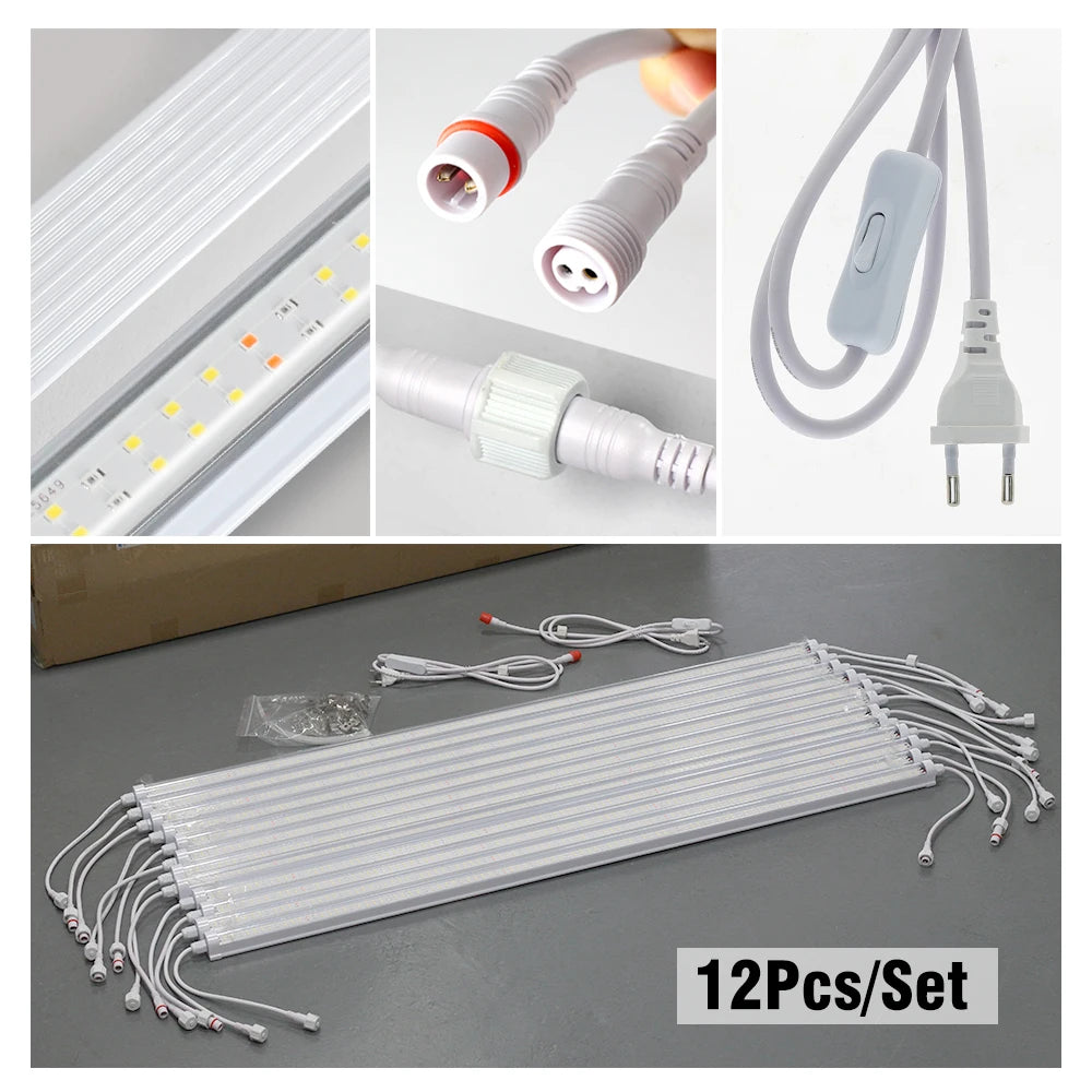 AC85- 265V SMD 2835 Chip T8 Full Spectrum LED Grow Tube Suitable for Plants Fruit Trees Succulents Veg and Bloom LED Grow Light