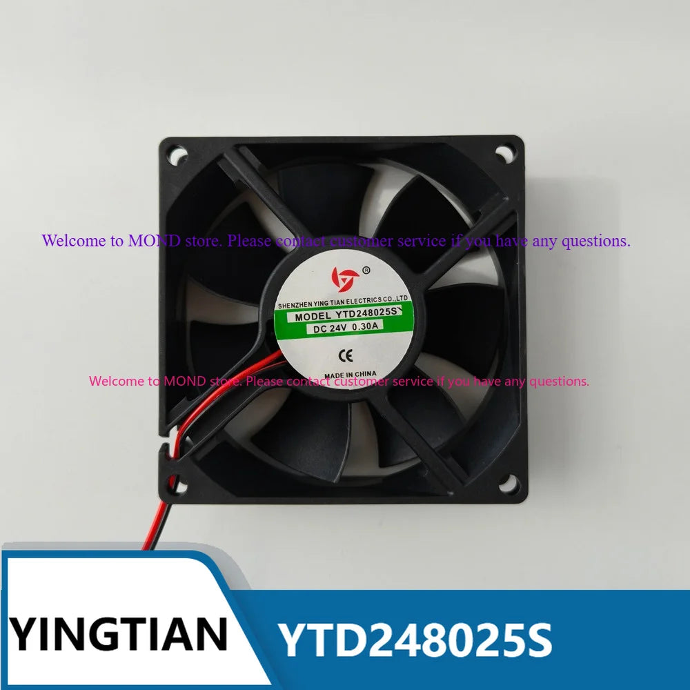 YTD248025S Server Cooling Fan 24V 8cm 80x80x25mm 0.30A 0.23A 0.35A High Air Flow CPU Welding Machine Inverter Cooler  New
