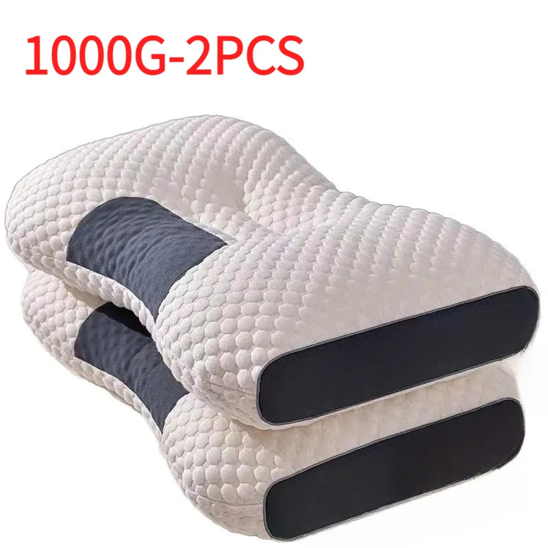 Cervical Orthopedic Almohada Neck Pillow, Soybean Fiber Massage Pillow for Sleep, Household SPA Neck Support, Comfortable Rest