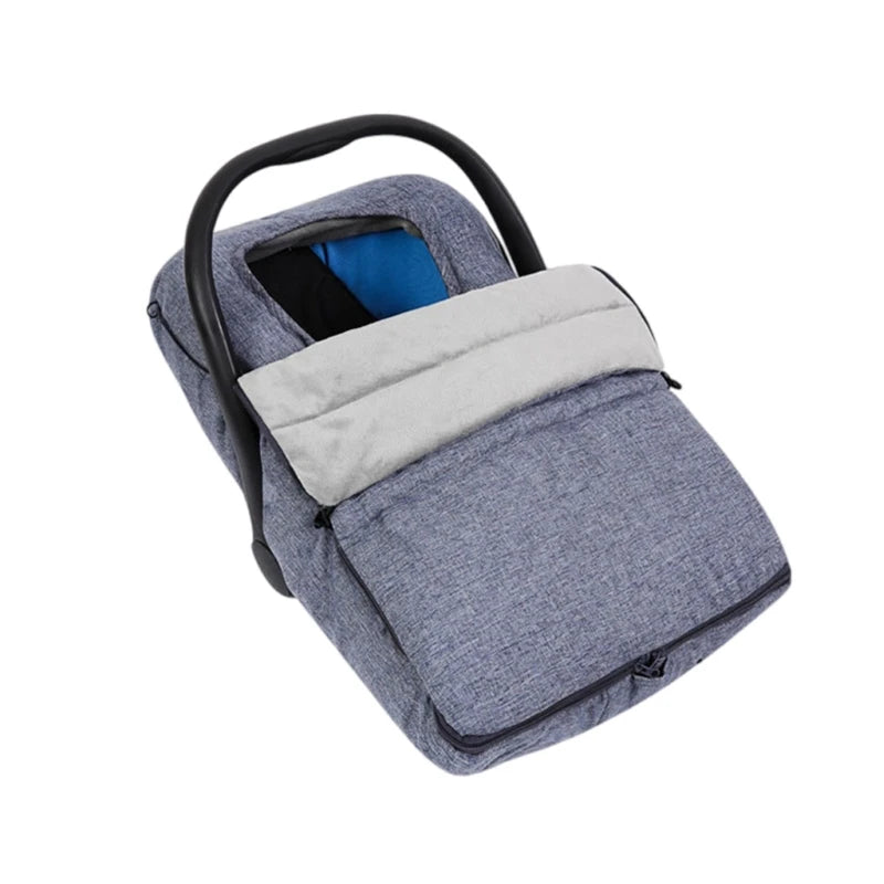 Plush Fleece Baby Car Seats Cover For Winter Warmth Infant Canopy Sleeve Case
