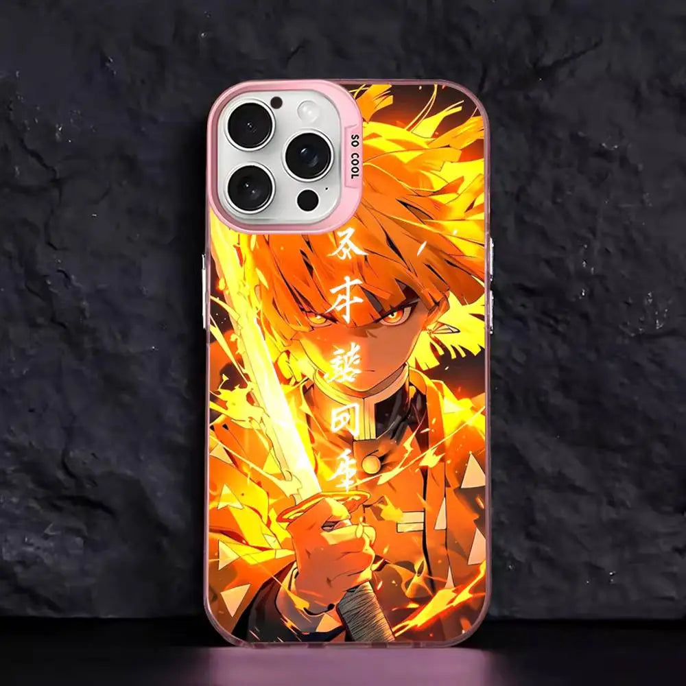 D-Demon Zenitsu S-Slayer Phone Cases For iPhone 17 16e 15 14 13 12 11 Plus Pro Max ProMax Colorful Covers