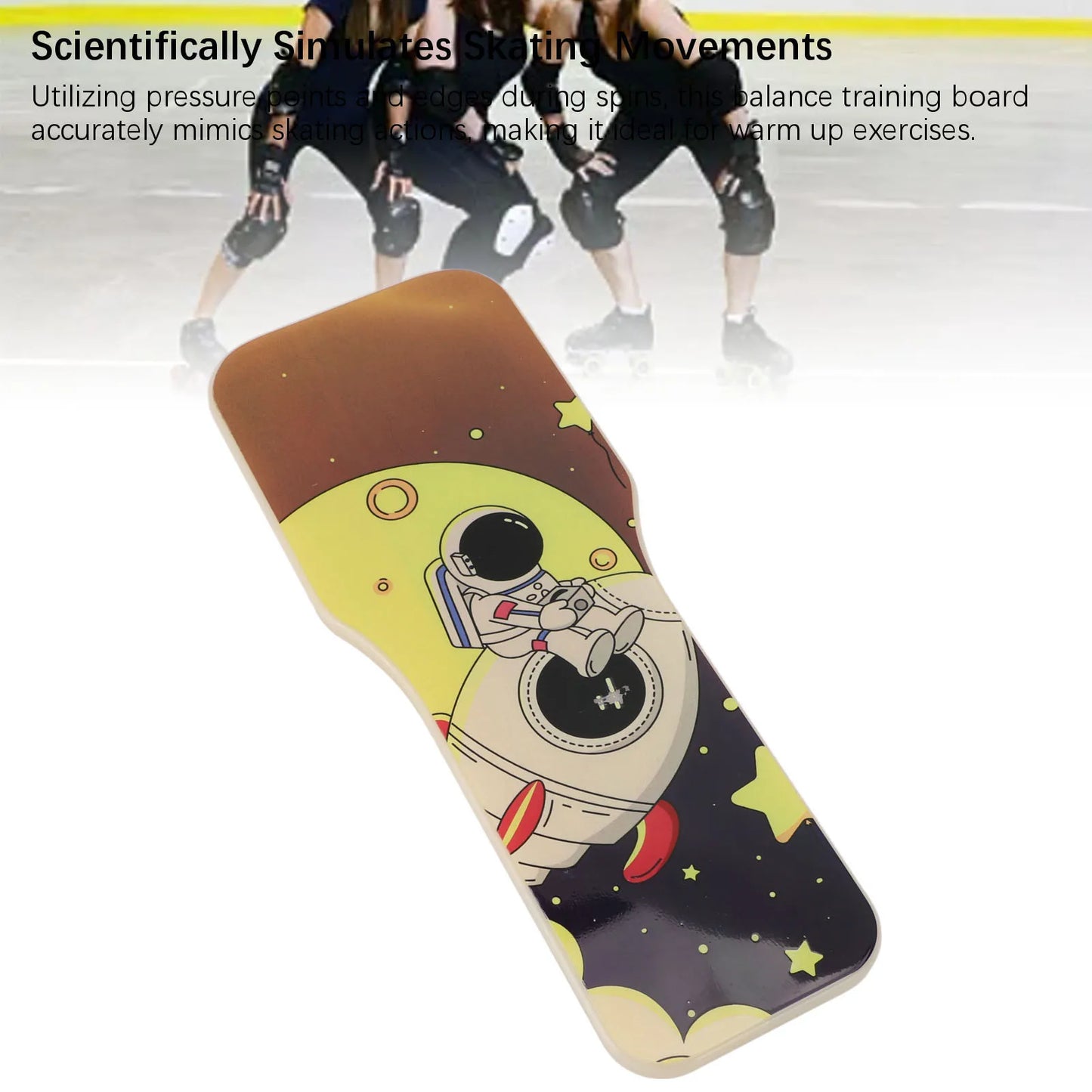 Ice Skating Warm Up Tool Lightweight Plastic Stylish Balance Training Ice Skating Turning Board Portable for Practice