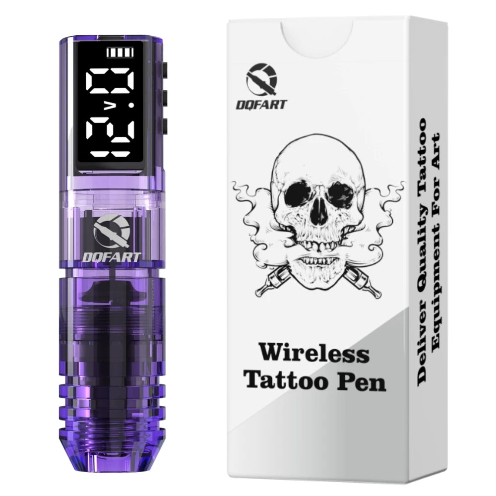 DQFART Hot Poseidon Wireless Tattoo Machine Pen 3Styles 6Colors 1600mAh Safe Professional Artists Creative Designs Beginner