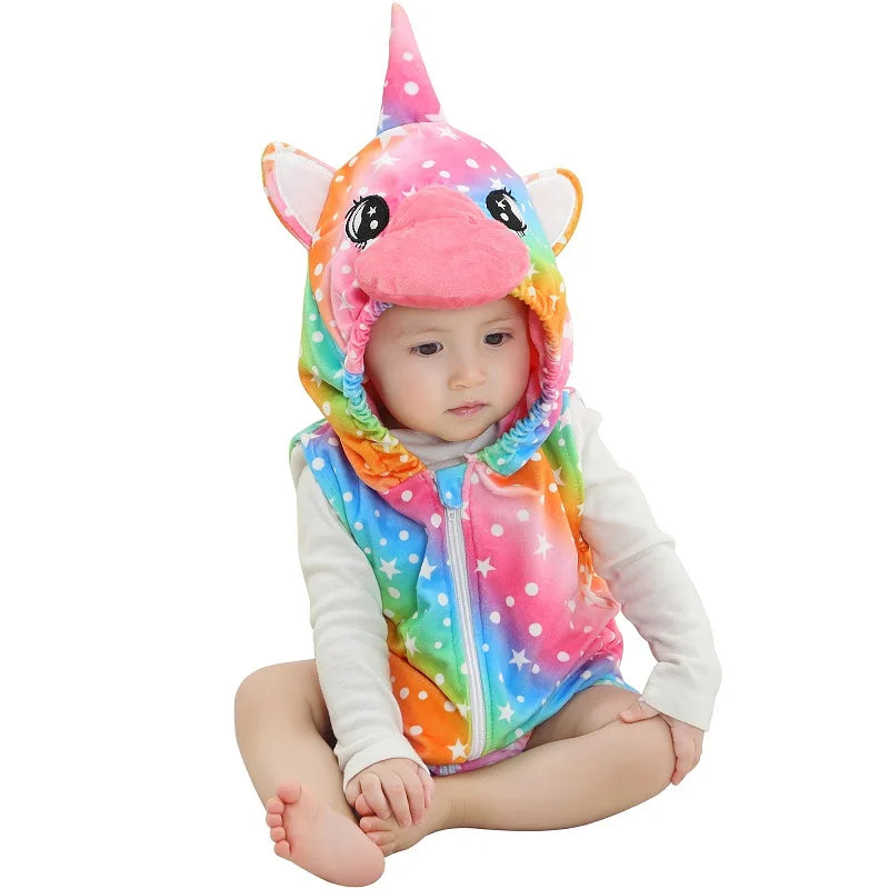 MICHLEY Spring Giraffe Baby Romper Bodysuit Sleeveless Newborn Clothes Infant Toddler Clothing Romper Halloween For Girl Boy
