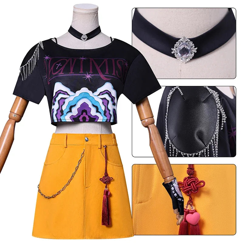 2026 KPop Mira Cosplay Costume Wig Women Girls Halloween Carnival Comic-con Party Role Playing Outfits
