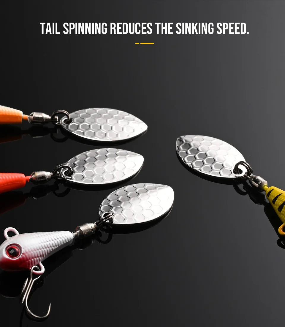 BLUX 5pcs/lot SPINTAIL Fishing Lure 4.5g 7g 11g 14g 19g Spinner Metal Vib Casting Jig Spoon Bait Freshwater Bass Tackle