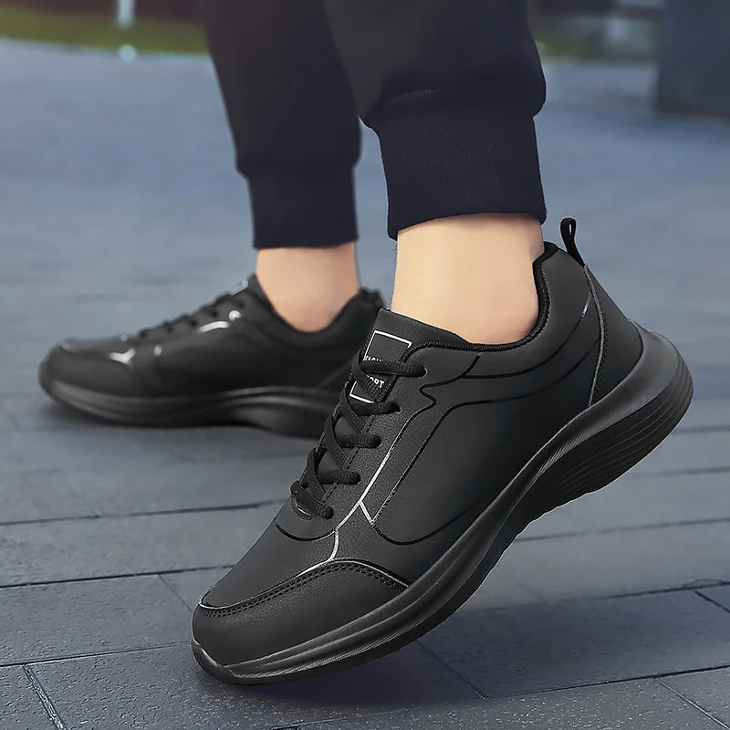 2024 New Sneakers Men Casual Shoes Comfotable Lightweight Men High Quality Running Shoes Outdoor Waterproof Leather Sport Shoes