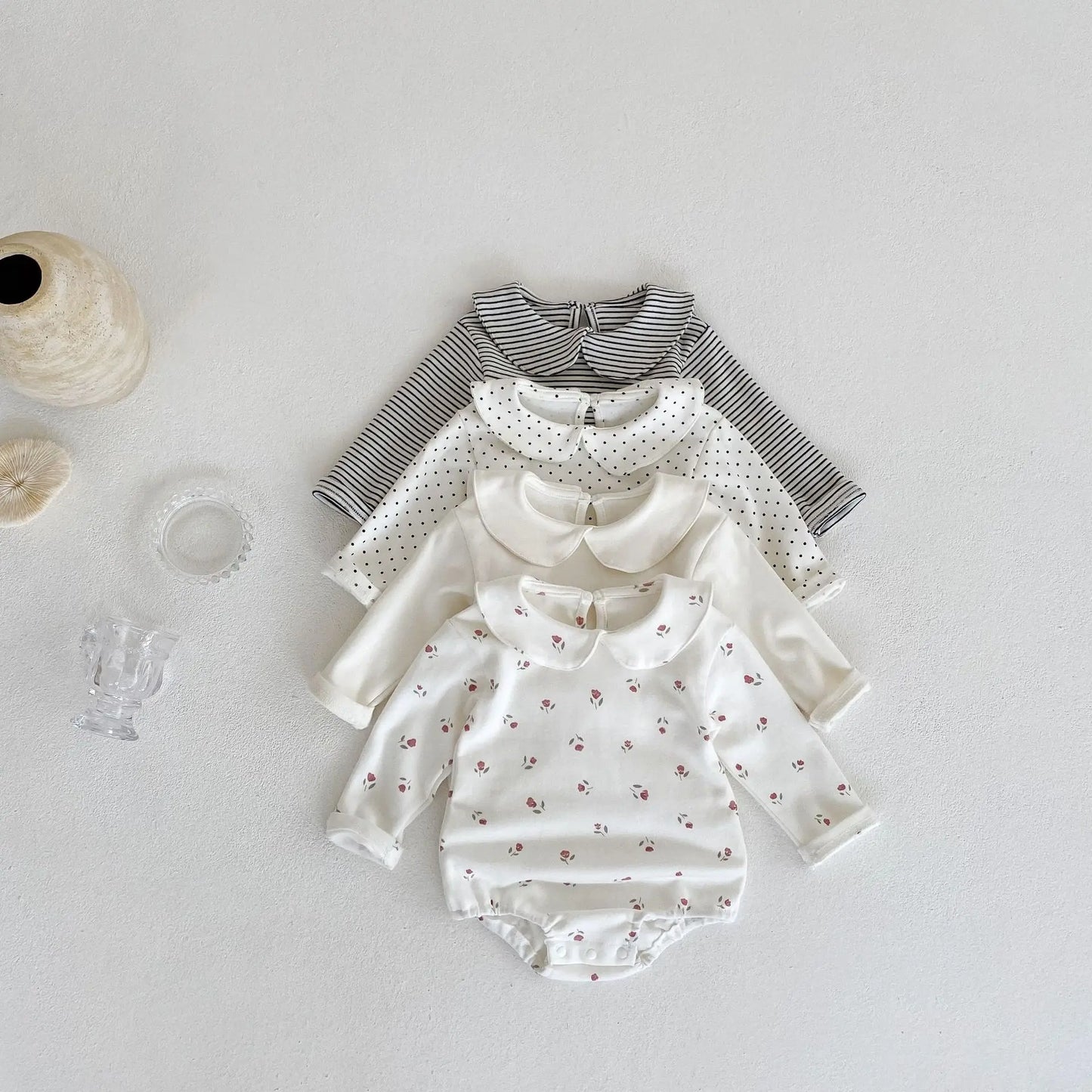 Insautumn baby baby collar bottoming romper clothes baby children Long Sleeve romper cotton fabric is soft and comfortable