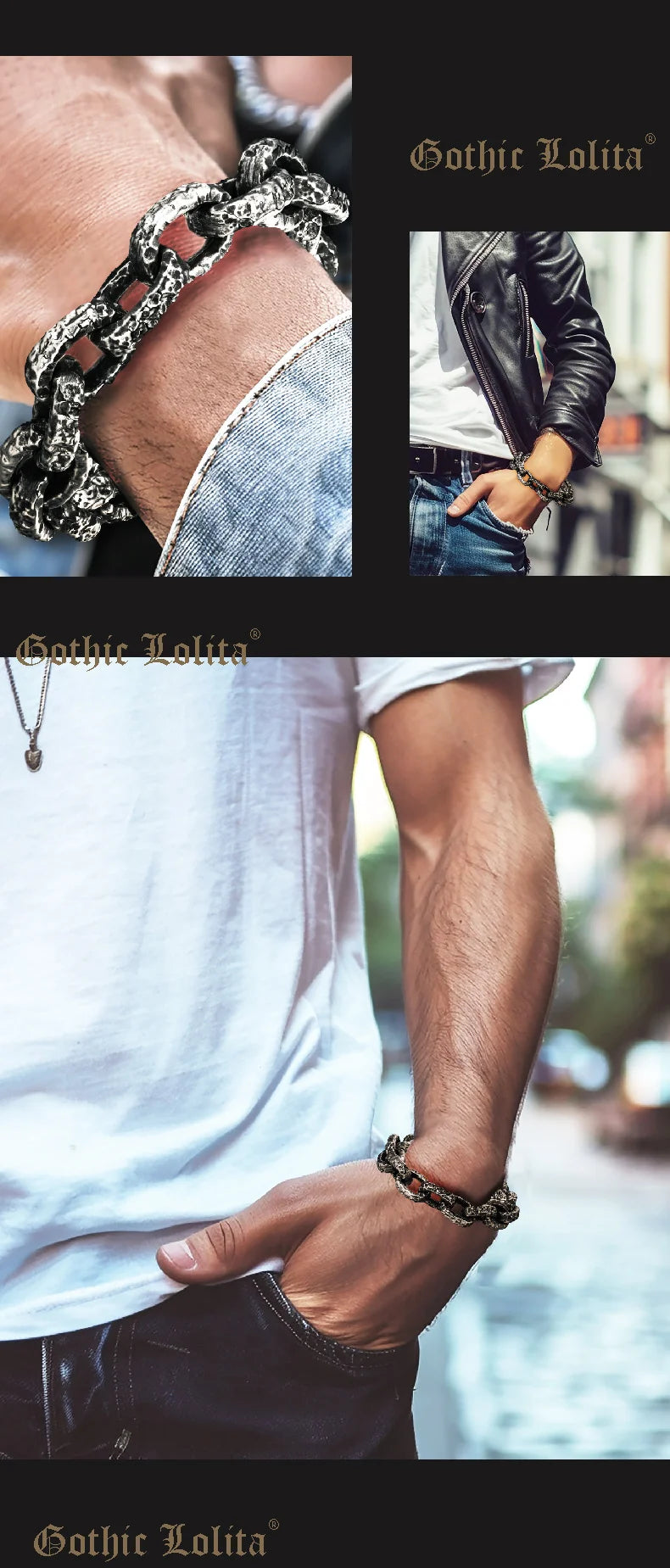 Scars of the North	Valhalla Chain bracelet for men Nordic Runes stainless steel  fashion Jewelry