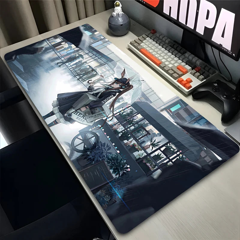 Anime Mouse Pad Gamer Computer Accessories Rubber Desk Mat Arknights XXL Playmat Gaming Office Deskmat Mousepad Large Pc Carpet