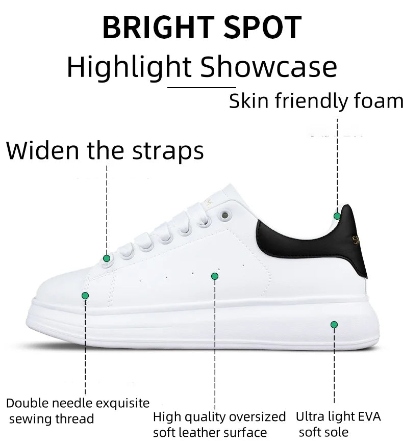 SENMA Luxury Design Sneakers For Men 2025 White Board-shoe Soft Women Walking Shoes Running Shoes Couples Sneakers Tennis shoes